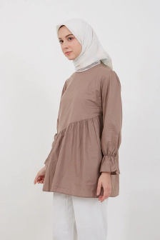 Sephia Filia Flare Blouse Brown