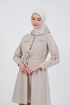Sephia Finna Drawstring Tunic Cream