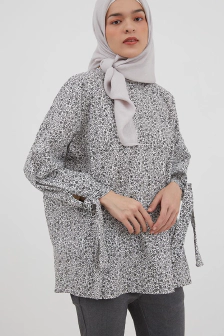 Wanola Floral Loose Blouse White